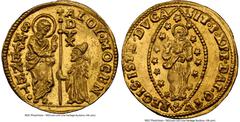 Italy Venice Venice. Alvise Mocenigo IV gold Zecchino ND (1763-1778) MS66 NGC, KM671, Fr-1421. 3.46gm. An exemplary representative of this Venetian gold classic, the pictorial obverse design displayin