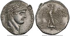 Ancients Roman Provincial SYRIA. Antioch. Nero (AD 54-68). AR tetradrachm (24mm, 12h). NGC Choice XF. Dated Regnal Year 7 and Caesarean Era Year 109 (AD 60/1). NEPΩNOΣ KAIΣAPOΣ-ΣEBAΣTOY, laureate bust