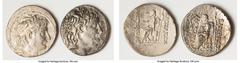 Ancients Ancient Lots ANCIENT LOTS. Greek. Seleucid Kingdom. Alexander II Zabinas (128-122 BC). Lot of two (2) AR tetradrachms. Choice Fine. Includes: Two AR tetradrachms of Alexander II Zabinas, diad