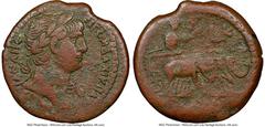 Ancients Roman Provincial EGYPT. Alexandria. Trajan (AD 98-117). AE drachm (33mm, 16.98 gm, 11h). NGC Choice VF 4/5 - 3/5. Dated Regnal Year 20 (AD 116/17). ΑΥΤ ΤΡΑΙΑΝ ΑΡΙ ϹΕΒ ΓΕΡΜ ΔΑΚΙΚ ΠΑΡ, laureate