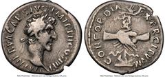 Ancients Roman Imperial Nerva (AD 96-98). AR denarius (17mm, 3.05 gm, 6h). NGC Fine 5/5 - 3/5, edge cut, marks. Rome, AD 97. IMP NERVA CAES AVG P M TR P II COS III P P, laureate head of Nerva right / 