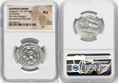 Ancients Ancient Lots ANCIENT LOTS. Oriental. Sasanian Kingdom. Yazdgard (Yazdgird) I (AD 399-420). Lot of three (3) AR drachms. NGC AU. 1) SASANIAN KINGDOM. Yazdgard (Yazdgird) I (AD 399-420). AR dra