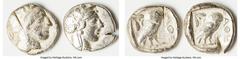 Ancients Ancient Lots ANCIENT LOTS. Greek. Attica. Athens. Lot of two (2) AR tetradrachms. Fine-Choice Fine, test cuts. Includes: Two Athenian AR tetradrachms. SOLD AS IS, NO RETURNS. HID05401242017 ©