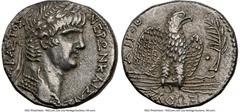Ancients Roman Provincial SYRIA. Antioch. Nero (AD 54-68). AR tetradrachm (24mm, 15.12 gm, 1h). NGC Choice XF 4/5 - 4/5. Dated Regnal Year 9 and Year 111 of the Caesarean Era (AD 62/3). NERΩN KAIΣAP Σ