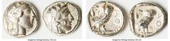 Ancients Ancient Lots ANCIENT LOTS. Greek. Attica. Athens. Lot of two (2) AR tetradrachms. Choice Fine, test cuts. Includes: Two Athenian AR tetradrachms. SOLD AS IS, NO RETURNS. HID05401242017 © 2024