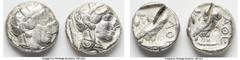 Ancients Ancient Lots ANCIENT LOTS. Greek. Attica. Athens. Lot of two (2) AR tetradrachms. Fine-VF, test cuts. Includes: Two Athenian AR tetradrachms. SOLD AS IS, NO RETURNS. HID05401242017 © 2024 Her