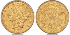 Liberty Double Eagles 1872-CC $20 AU53 PCGS. Variety 2-C. Although not as rare as either the 1870-CC or 1871-CC, the 1872-CC is scarce in its own right. About Uncirculated examples are challenging by 