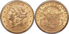 Liberty Double Eagles 1882-CC $20 MS60 PCGS. Variety 1-B. The Liberty double eagle series is so vast that a complete date and mintmark collection is out of reach for all but the most ambitious and wel