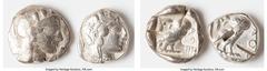 Ancients Ancient Lots ANCIENT LOTS. Greek. Attica. Athens. Lot of two (2) AR tetradrachms. VG-Choice fine, test cuts, countermark. Includes: Two Athenian AR tetradrachms. SOLD AS IS, NO RETURNS. HID05