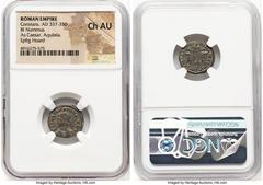 Ancients Ancient Lots ANCIENT LOTS. Roman Imperial. Constans, as Caesar (AD 337-350). Lot of two (2) AE3 or BI nummi. NGC Choice AU. 1) Constans, as Caesar (AD 337-350). AE3 or BI nummus. NGC Choice A