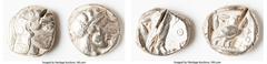 Ancients Ancient Lots ANCIENT LOTS. Greek. Attica. Athens. Lot of two (2) AR tetradrachms. Fine-Choice Fine, test cuts. Includes: Two Athenian AR tetradrachms. SOLD AS IS, NO RETURNS. HID05401242017 ©