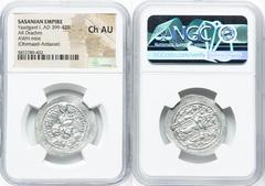 Ancients Ancient Lots ANCIENT LOTS. Oriental. Sasanian Kingdom. Yazdgard (Yazdgird) I (AD 399-420). Lot of three (3) AR drachms. NGC AU-Choice AU. 1) SASANIAN KINGDOM. Yazdgard (Yazdgird) I (AD 399-42