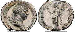 Ancients Roman Imperial Trajan (AD 98-117). AR denarius (19mm, 7h). NGC Choice XF, brushed. Rome, AD 115-116. IMP CAES NER TRAIAN OPTIM AVG GER DAC PARTHICO, laureate, draped bust of Trajan right, see