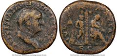 Ancients Roman Imperial Vespasian (AD 69-79). AE sestertius (31mm, 24.47 gm, 6h). NGC VG 4/5 - 2/5, smoothing. Rome, AD 71. IMP CAES VESPASIAN AVG P M TR P P P COS III, laureate head of Vespasian righ