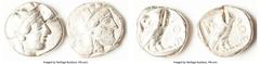 Ancients Ancient Lots ANCIENT LOTS. Greek. Attica. Athens. Lot of two (2) AR tetradrachms. Choice Fine, test cuts. Includes: Two Athenian AR tetradrachms. SOLD AS IS, NO RETURNS. HID05401242017 © 2024