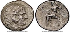 Ancients Greek MACEDONIAN KINGDOM. Alexander III the Great (336-323 BC). AR decadrachm (33mm, 36.58 gm, 6h). NGC VF 4/5 - 1/5. Lifetime issue, Babylon, ca. 325-323 BC. Head of Heracles right, wearing 