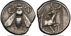 Ancients Greek IONIA. Ephesus. Ca. 4th century BC. AR tetradrachm (29mm, 15.20 gm, 11h). NGC Choice VF 4/5 - 4/5. Ca. 360-350 BC, Telestratus, magistrate. E-Φ, bee with straight wings seen from above 