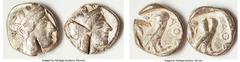 Ancients Ancient Lots ANCIENT LOTS. Greek. Attica. Athens. Ca. 440-404 BC. Lot of two (2) AR tetradrachms. VG-Fine, test cuts. Includes: Two Athenian AR tetradrachms. SOLD AS IS, NO RETURNS. HID054012