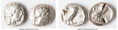Ancients Ancient Lots ANCIENT LOTS. Greek. Attica. Athens. Ca. 440-404 BC. Lot of two (2) AR tetradrachms. Fine, test cuts. Includes: Two Athenian AR tetradrachms. SOLD AS IS, NO RETURNS. HID054012420
