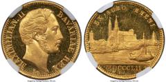 German States Bavaria Bavaria. Maximilian II gold Ducat MDCCCLII (1852) MS64 S Deep Prooflike NGC, KM841, Fr-278. There is so much to like here, beginning with the circumstances surrounding the source