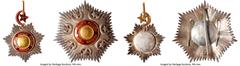 Islamic Dynasties Ottoman Empire Ottoman Empire. Medjidje Order enamel, silver & gold Sash Badge and Breast Star ND (Instituted 1852) AU, 1) Sash Badge, Barac-165. 70mm. 41.37gm. 2) Breast Star, Barac