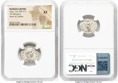 Ancients Ancient Lots ANCIENT LOTS. Roman Imperial. Geta, as Caesar (AD 209-211). Lot of four (4) AR denarii. NGC Choice VF-XF, pierced. 1) Geta, as Caesar (AD 209-211). AR denarius. NGC XF. 2) Geta, 