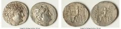 Ancients Ancient Lots ANCIENT LOTS. Greek. Seleucid Kingdom. Alexander II Zabinas (128-122 BC). Lot of two (2) AR tetradrachms. Fine-VF. Includes: Two AR tetradrachms of Alexander II Zabinas, diademed