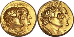 PTOLEMAIC EGYPT. Ptolemy II Philadelphus (285-246 BC). AV mnaieion or octadrachm (27.79 gm). Alexandria, ca. 270-261 BC. AΔEΛΦΩN, conjoined diademed busts of Ptolemy II and Arsinöe II right; Ptolemy d