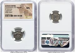 Ancients Ancient Lots ANCIENT LOTS. Roman Imperial. Constantinople Commemorative (ca. AD 330-340). Lot of three (3) AE3 or BI nummi. NGC MS. 1) Constantinople Commemorative (ca. AD 330-340). AE3 or BI