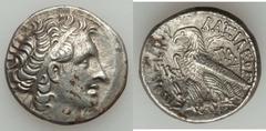 GREEK. Lot of two Hellenistic AR tetradrachms. Includes: Thracian Kingdom, Lysimachus (323-281 BC), AR tetradrachm of Pella mint // Ptolemaic Egypt, Ptolemy XII Auletes (81-52 BC), AR tetradrachm of Y