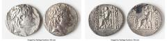 Ancients Ancient Lots ANCIENT LOTS. Greek. Seleucid Kingdom. Alexander II Zabinas (128-122 BC). Lot of two (2) AR tetradrachms. Choice Fine-VF. Includes: Two AR tetradrachms of Alexander II Zabinas, d