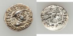 INDO-GREEK KINGDOMS. Lot of three (3) AR Indic drachms. Includes: (1) Menander I Soter (ca. 165-130 BC), diademed bust / Athena Alkidemos (SNG ANS 783-4) // (2) (Antialkidas (115-95 BC), bust wearing 