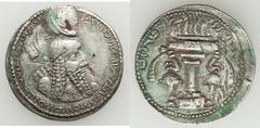 SASANIAN KINGDOM. Lot of two (2) AR drachms.  Includes: (1) Ardashir I (AD 224-240), AR drachm, diademed bust right, wearing close-fitting headdress with korymbos / Fire altar. Göbl type III/2. // (2)