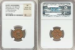 JUDAEA – ROMAN EMPIRE. Assortment of eight (8) BI and Æ coins graded by NGC. Includes: (1) JUDAEA, Roman Procurators, Pontius Pilate, AE prutah, NGC F 3/5 - 3/5. // (2) EGYPT, Alexandria, Maximian (AD