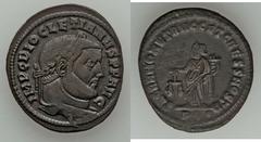 ROMAN EMPIRE. Diocletian - Maxentius. Lot of six (6) Æ folles. Includes: (1)Diocletian (AD 284-305), AE follis of Lugdunum, Moneta reverse // (2) Galerius as Caesar (AD 293-305), AE follis of Aquileia