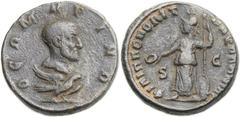 Ancients Roman Provincial SYRIA. Trachonitis. Philippopolis.  Divus Julius Marinus, father of Philip I (died ca. AD 246/7). Æ 23mm (9.51 gm, 12h).  Struck at Antioch, ca. AD 247-249. ΘЄΩ MAPINΩ, bareh