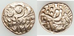 Ancients Celtic BRITAIN. Durotriges. Ca. 65-45 BC. Pale AV stater (4.24 gm). Devolved head of Apollo right / Disjointed horse left; pellets above and below. Van Arsdell 1235-1. Cf. SCBC 365 (silver). 