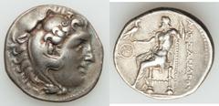 Ancients Greek MACEDONIAN KINGDOM. Alexander III the Great (336-323 BC). Lot of two (2) posthumous AR tetradrachms.  Both of standard types Head of Heracles right wearing lion skin headdress / Zeus en