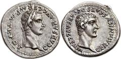 Gaius 'Caligula' (AD 37-41), with Germanicus (died AD 19). AR denarius (20mm, 3.78 gm, 11h). Rome or Lugdunum, AD 37-38. C∙ CAESAR∙ AVG∙ GERM∙ P∙ M∙ TR∙ POT, laureate head of Caligula right / GERMANIC