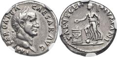 Galba (AD 68-69). AR denarius (18mm, 3.36 gm, 5h). Rome, July AD 68-January 69. IMP SER GALBA CAESAR AVG, laureate head of Galba right / SALVS GEN HVMANI, Fortuna-Salus, draped and standing left, righ