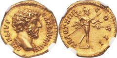 Marcus Aurelius, as Caesar (AD 139-161). AV aureus (18mm, 7.33 gm, 7h). Rome, under Antoninus Pius, ca. AD 159-160. AVRELIVS CAES AVG P II F, bare head of Marcus Aurelius right, with slight drapery on