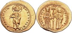 Theodora (1055-1056). AV histamenon nomisma (25mm, 4.38 gm, 6h). Constantinople. +IhS XIS RЄX RЄGNANTIhm, Christ standing facing on footstool, with decorated nimbus, wearing pallium and colobium and h