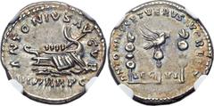 Marcus Aurelius and Lucius Verus. AD 161-169. AR denarius (17mm, 3.18 g, 5h). Restitution issue of Mark Antony legionary type. Rome, AD 165-166. ANTONINVS AVGVR, praetorian galley under oar left, III 
