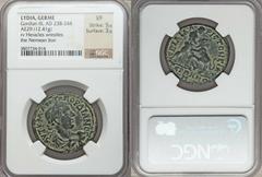 LYDIA. Germe. Gordian III (AD 238-244). Æ 29mm (12.41 gm). Aelius Aristonicus, archon. Laureate, draped, and cuirassed bust of Gordian III right / Hercules right, wrestling Nemean Lion. RPC 125.3 (A7/