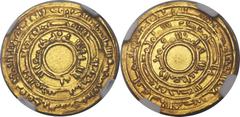 Fatimids. al-Mu'izz (AH341-65) gold Dinar AH 358 (AD 969) MS64 NGC, al-Mansuriya mint, A-697.1. A beautiful early Dinar dating from the first year of Fatimid dominance in Egypt, fully lustrous with li