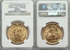 Republic gold  3-Piece Certified "1000 Years of Christianity" Commemorative Ducat Restrike Set (1929) 1973, 1) Ducat - MS67 NGC, Fr-10 2) 3 Ducat - MS67 NGC, Fr-9 3) 5 Ducat - MS68 NGC, Fr-8 Kremnica 