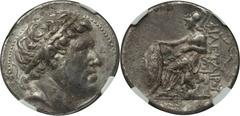 PERGAMENE KINGDOM. Philetaerus (282-263 BC). AR tetradrachm (16.52 gm). Pergamum, 269-263 BC. Diademed head of Philetaerus right / Athena seated left, resting elbow on small sphinx, holding shield and
