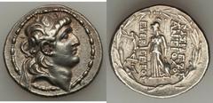 SELEUCID KINGDOM. Antiochus VII Euergetes-Sidetes (138-129 BC). AR tetradrachm (16.69 gm). Posthumous issue of Cappadocian Kingdom, struck under Ariarathes VII (112/0-100 BC). Diademed head of Antioch