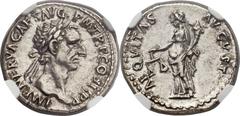 Nerva (AD 96-98). AR denarius (18mm, 3.54 gm, 6h). Rome, AD 96. IMP NERVA CAES AVG P M TR P COS II P P, laureate head of Nerva right / AEQVITAS AVGVST, Aequitas standing left, holding scales in right 
