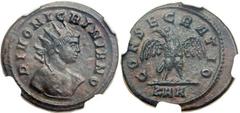 Divus Nigrinianus, son of Carinus (died AD 284). BI antoninianus (22mm, 3.89 gm, 7h). Rome, AD 284-285. DIVO NIGRINIANO, radiate, nude half-length bust of Nigrinian shown 3/4 from front, head right, r